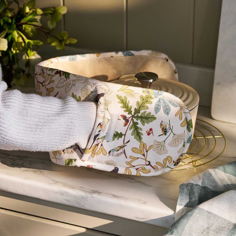 Sophie Allport Double Oven Glove - Printed Binding - Orchard Birds image number 3